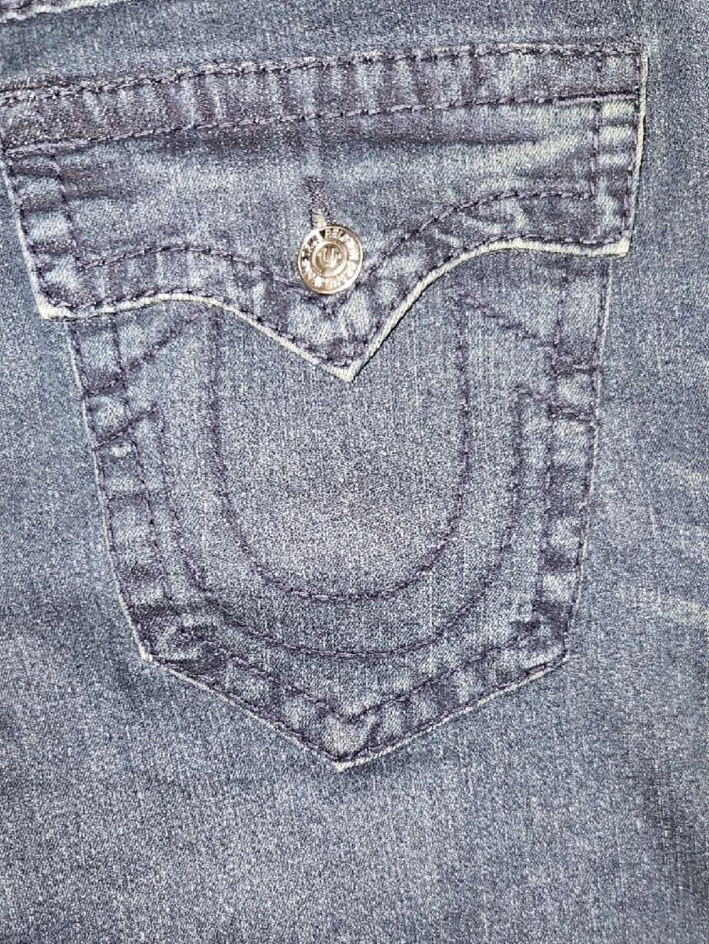 True Religion Men's Slim Straight Jeans -Dark Blue